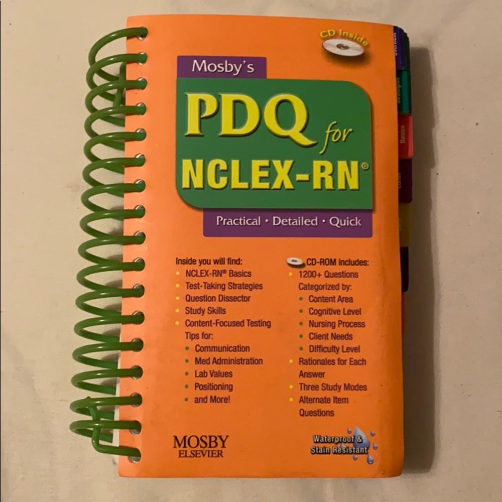 Mosby’s PDQ for NCLEX-RN’s.New condition with CD .